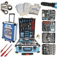 BITUXX Werkzeugtrolley Kunststoff 1200 tlg. blau bestückt
