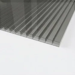 Doppelstegplatten 16 mm Anthrazit – 3-fach Struktur Polycarbonat