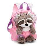 NICI Rucksack mit Waschbär 25cm - Kindergartenrucksack Mädchen & Jungen - Weicher Rückenbereich & verstellbare Gurte - 49845