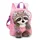NICI Rucksack mit Waschbär 25cm - Kindergartenrucksack Mädchen & Jungen - Weicher Rückenbereich & verstellbare Gurte - 49845
