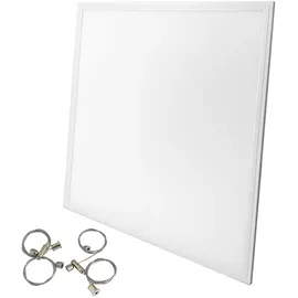 LECOM LED Slim Panel Rasterdeckenleuchte Rasterleuchte Deckenleuchte LED Panel40w inkl.Seilsystem | 620 x 620mm | 3200 Lumen | 3000K Warmweiß