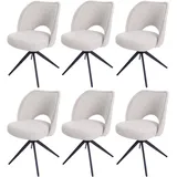 MCW Esszimmerstuhl MCW-N72 Stoff creme 6er Set