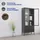 Coemo Vitrine Paris 80 x 35 x 180 cm Schwarz