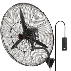 VEVOR Nebelventilator, 74,9 cm, wasserdichter Industrieventilator, 3 Geschwindigkeiten, 9500 CFM, gewerblicher oder privater Ventilator zur Kühlung von Lagerhäusern, Gewächshäusern, Werkstätten