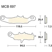 TRW Lucas Scheibenbremse TRW Lucas Bremsklötze Standard Offroa Kawasaki
