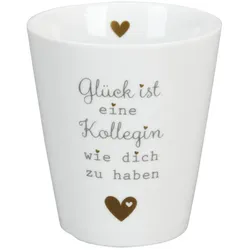 Krasilnikoff Happy Mug Glück ist eine Kollegin wie dich zu haben, Ø 8.8, Höhe 10 cm