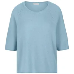 Rundhals-Pullover Raglan-Halb­arm include blau, 36