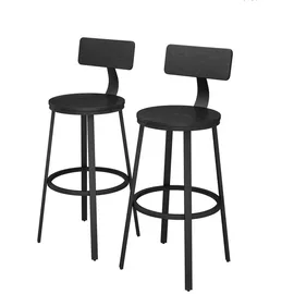 Vicco Barhocker Caracas Schwarz 34 x 102 cm 2er Set