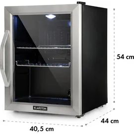 Klarstein Beersafe M Getränkekühlschrank (33 l, 540 mm hoch, Edelstahl)