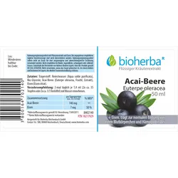 Acai-Beere, Euterpe oleracea, Tropfen, Tinktur 50 ml