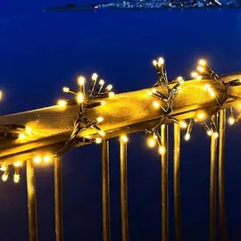 Sirius Tech-Line Lichterkette Cluster Start-Set 180 LED warmweiß 3 m außen 230V schwarz - Schwarz