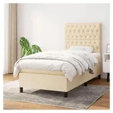 Lattenrost für Bett und Matratze, 90 x 190 cm, cremefarben