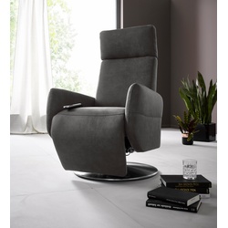 Relaxsessel PLACES OF STYLE „Kobra“ Sessel Gr. Luxus-Microfaser Vintageoptik, 2-motorig-mit Aufstehhilfe, Aufstehhilfe, B/H/T: 71 cm x 108 cm x 82 cm, grau (anthrazit) Lesesessel und Relaxsessel in Größe S, wahlweise mit Motor Aufstehhilfe