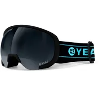 YEAZ Ski- und Snowboard-Brille schwarz/matt schwarz BLACK RUN