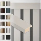 Hexim - Akustikpaneele Zubehör Abschlussleiste Lamellen mdf Wandverkleidung: Sandgrey, 137.5cm