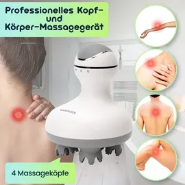 casativo Kopf- und Körper-Massagegerät 4 Massageköpfe