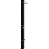 35L Solar Gartenduschen System Wassertemperatur bis 60°C Solarduschen mit 180° Drehbarer Regenduschkopf & Gartenschlauch-Anschluss Pooldusche, Schwarz
