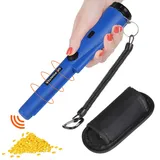 Diealles Shine Metalldetektor Pinpointer, Wasserdicht Tragbarer Metalldetektor mit Eingebautem LED Indicator, 360° Scan Pin Pointer Metallsucher für Goldmünze Hunt, Schmuck, Blau