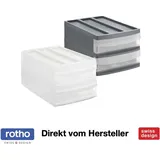 Rotho Schubladenbox Duo Systemix M 2 Schübe anthrazit