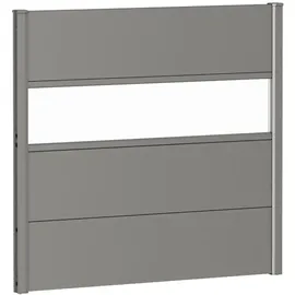 Biohort Sichtschutzelement 100 x 90 cm Quarzgrau Metall