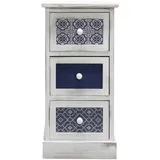 Mobili Rebecca Nachtschrank Rebecca 60 x 25 x 30 cm Blau/Grau/Weiß