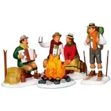 magiedinatale Alpine Ski Party Set von 4 beleuchtet mehrfarbig