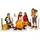 magiedinatale Alpine Ski Party Set von 4 beleuchtet mehrfarbig
