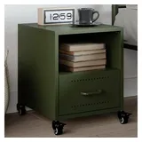 vidaXL Nachtschrank Olivgrün 36 x 39 x 43,5 cm Stahl
