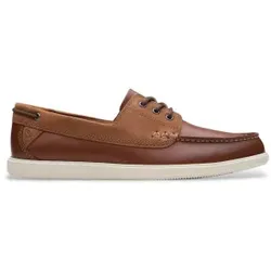 Clarks für Herren. 26181273 Bratton Boat braune Lederschuhe (44), Wohnung, Schnürsenkel, Lässig
