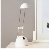 Lightbox LED Schreibtischlampe mit warmweißem Licht schwenkbare Tischleuchte mit Wipp-Schalter - Kunststoff/Metall Weiß - 44 cm Höhe