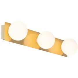 QAZQA Wandleuchte Cederic, ohne Leuchtmittel, G9, Gold/Messing, Modern, Glas, 3-flammig