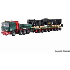 Kibri MAN SK mit SCHEUERLE Plattformwagen und Unterteil Schienenkran13601 H0
