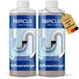 ABACUS® Abflussreiniger & Rohrreiniger, Rohrfrei, Abflussfrei – entfernt Haare und Ablagerungen in Rohren und Abflüssen – Abflussreiniger 2x 1000 ml (7052)