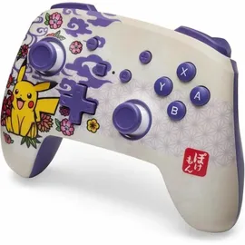 PowerA Enhanced Wireless Controller Switch - Pokémon Blossom, Nintendo Switch, Switch OLED), Gaming Controller, Weiss, Violett