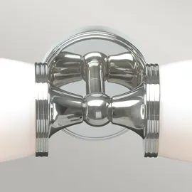 Elstead Lighting Wandlampe Leuchte Badezimmerlampe LED Spiegelleuchte chrom Glas 2 flammig