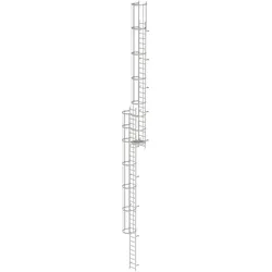 MUNK ortsfeste Steigleitern Edelstahl, 15,12m SH