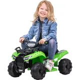 ACTIONBIKES MOTORS Kinder-Elektroauto Jumpy, Kinderquad, 18 Watt, Bremsautomatik, LED-Lichter, Daumengas, Soundmodul (Grün)