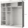 beautysofa Schiebetürenschrank PACO 200 x 215 x 61 cm Weiß
