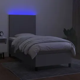 vidaXL Boxspringbett 100 x 200 cm Hellgrau