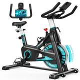 [2024 Aktualisierte] Wenoker Heimtrainers Fahrrad mit Magnetischem Widerstand, Indoor Fitnessbike Heimtrainer Kardio Training Fitnessbikes Hometrainer Fahrrad 160 kg Belastbar