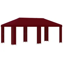 vidaXL Garten Pavillon 6 x 3 m inkl. 4 Seitenteile Bordeauxrot