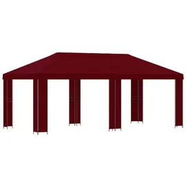 vidaXL Garten Pavillon 6 x 3 m inkl. 4 Seitenteile Bordeauxrot