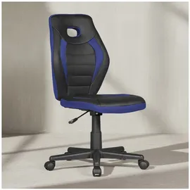 KADIMA DESIGN Jugenddrehstuhl Kunstleder Blau