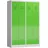 Classix Spind Spindschrank 4 Abteile, für 2 Pers. mittig schließend 180x120x50mm, lichtgrau/gelbgrün X-510445,