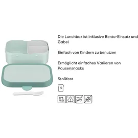 Mepal Campus Brotdose mit Bento-Einsatz und Gabel 750 ml Unicorn Glow