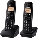 Panasonic (Wireless) Schnurloses Telefon Duo – KX-TGB612FRB – Schwarz