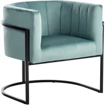 Beliani Sessel LARVIK II Samtstoff 72 x 71 x 70 cm Mintgrün