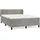 vidaXL Boxspringbett mit Matratze Hellgrau 140x200 cm Samt