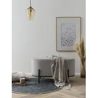 SalesFever Polsterhocker »Komfortabler Polsterhocker«, mit Design-Gestell aus schwarzem Metall,