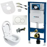 Geberit Hänge Dusch Wand WC Taharet Bidet Toilette + Vorwandelement